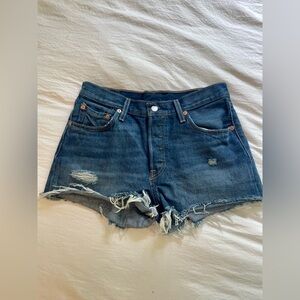 Levi’s 501 High Rise Button Fly Denim Jeans Shorts